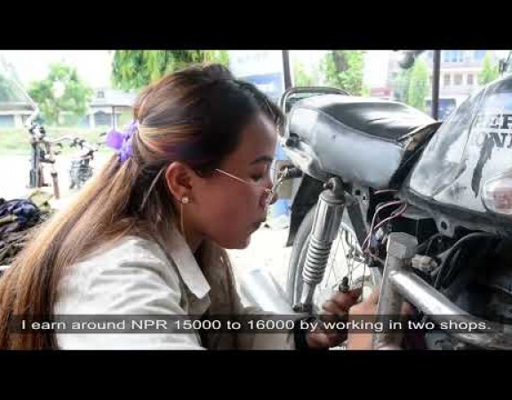 Binita, a Motorcycle Mechanic of Chapur